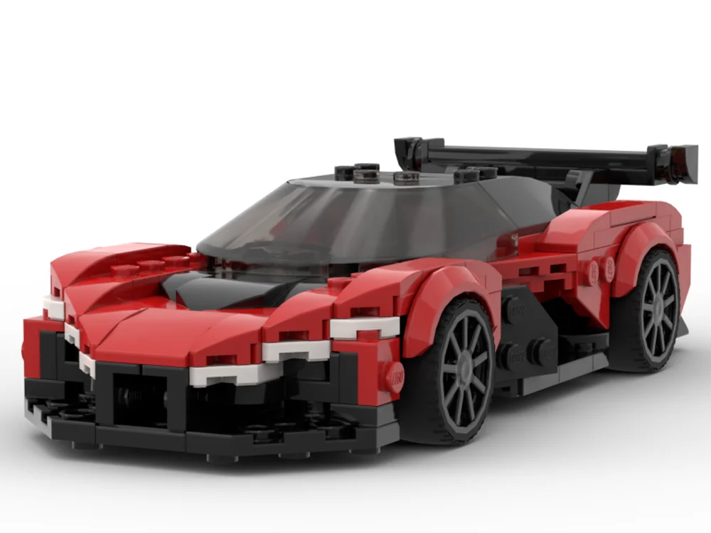 

Building Block Car Model 333 Parts City Speed Champion Red Classic Racing Car Toy For Boys Christmas Gift