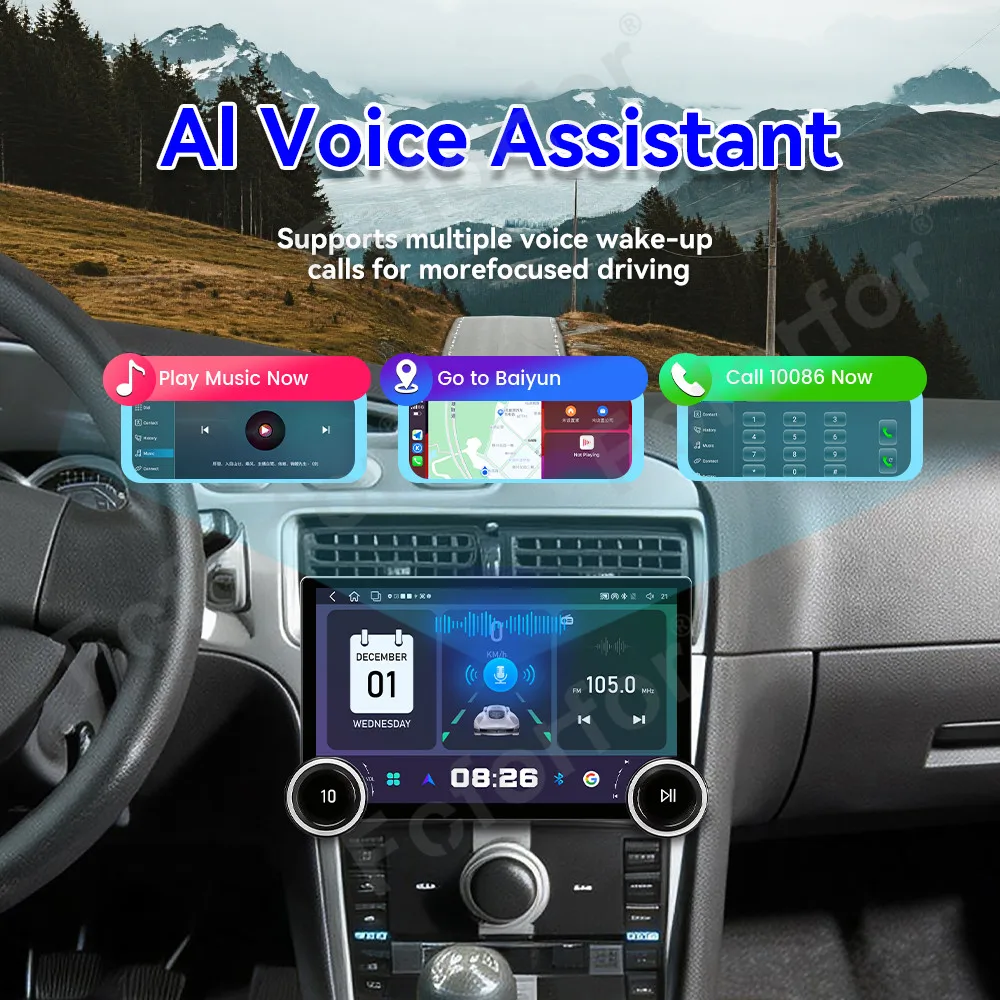 Smart Car Media 11.5 Inch Android 15 HD Touch Screen GPS Navi Wireless CarPlay Stereo Head Unit For Daewoo Nexia 2008-2015