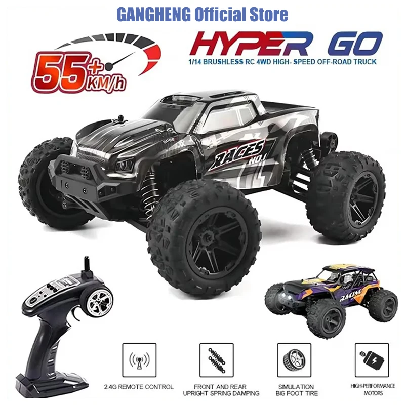 

HXRC 8610 8611 1:14 55 км/ч Новый 4WD радиоуправляемый автомобиль со светодиодным пультом дистанционного управления Высокоскоростной дрейф-монстр-трак для детей VS 144001 Игрушки
