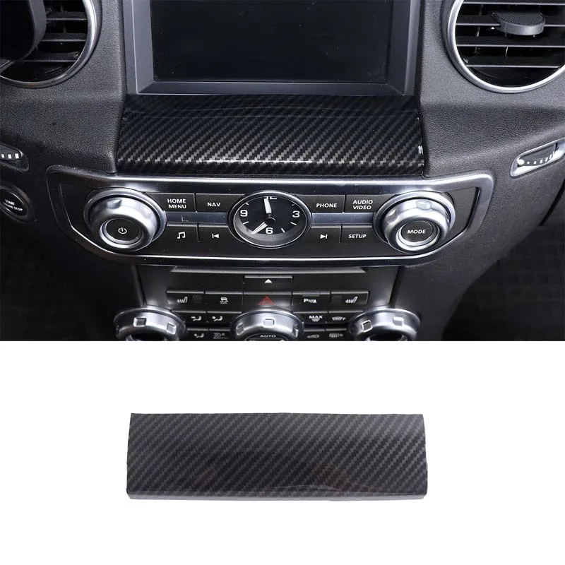 

For 2010-2016 Land Rover Discovery 4 LR4 ABS carbon fiber car steering wheel navigation lower trim strip auto accessories