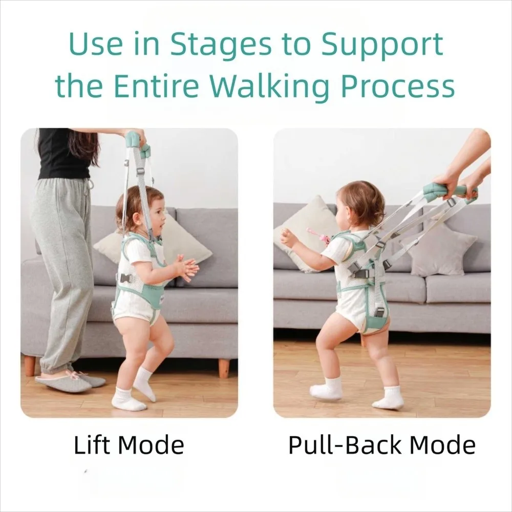 

Безопасный ремень для ходунков для младенцев, дышащий ручной обучающий тренажер для поддержки ходьбы, длинный нескользящий ремень для помощника для малышей