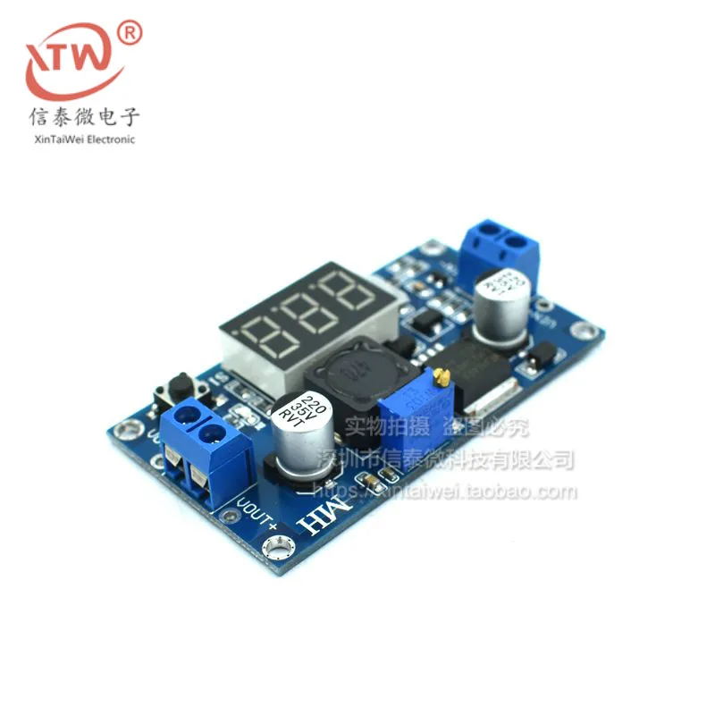 New DC-DC Adjustable Regulated Power Supply Module Lm2596 Step-down Module with Voltmeter Display Blue Board