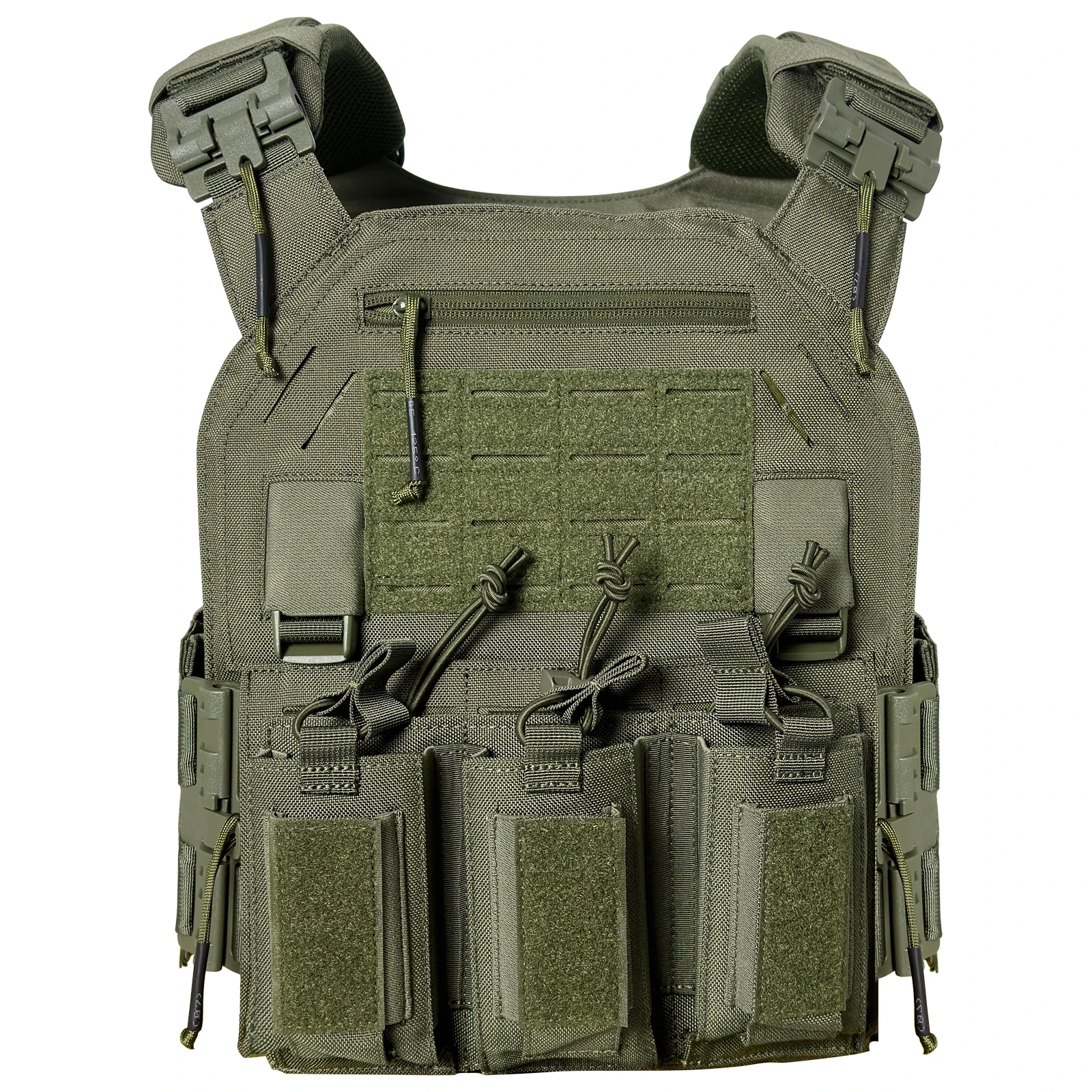 Advanced 1000D Nylon Quick Release Modular Laser Cutting Molle System Tactical Vest with Double Triple Magazine Pouch