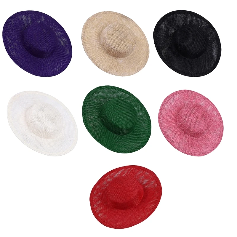 

Unique Vintage Pillbox Hat Perch Round Saucer for DIY Tea Hat Fascinators Multicolor