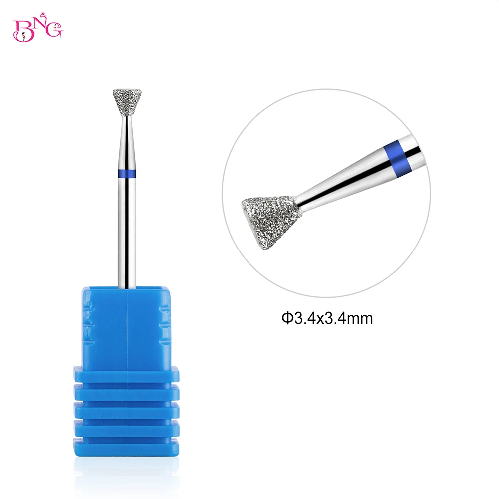 BNG nuevas brocas para uñas calvas, herramienta eléctrica para cabezal de pulido de manicura para quitar cutículas, fresa de diamante de seguridad
