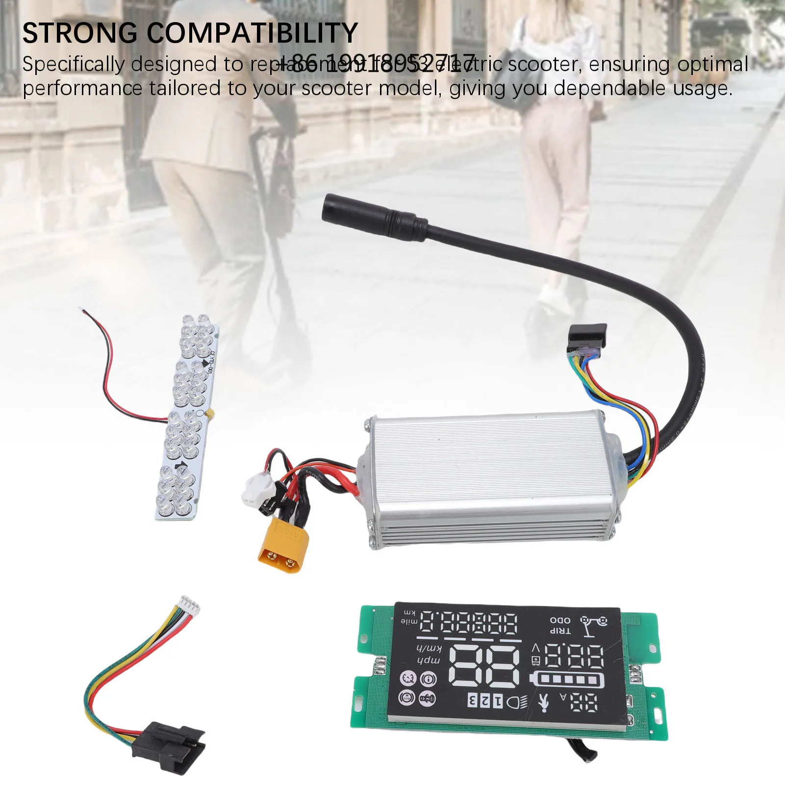 Electric Scooter Controller Kit Compact Stable Connection Aluminum Alloy Electric Scooter Control Board Kit Outdoor Riding JJ15