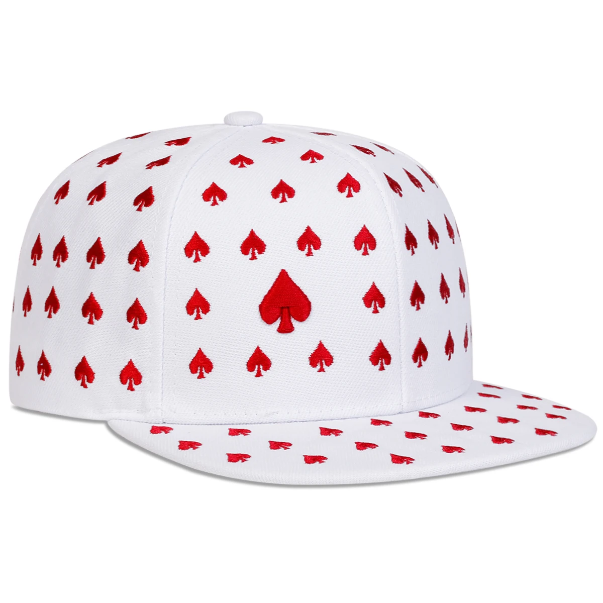 Unisex Poker Pattern Embroidery Hip-hop Hats Spring Autumn Outdoor Adjustable Casual Baseball Caps Sunscreen Hat