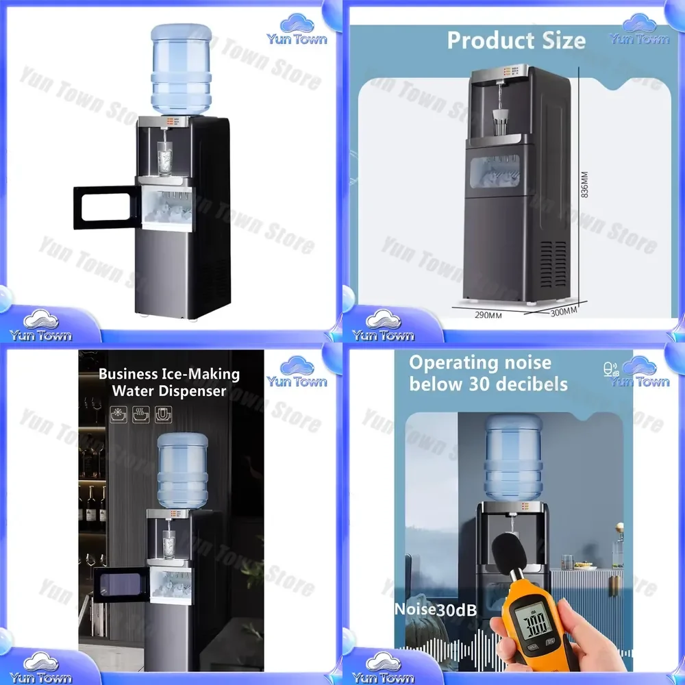 Electric Hot and Cold Water Cooler Dispenser with Ice Maker for Bar Hotel Office Kitchen Home Use Water Dispenser for