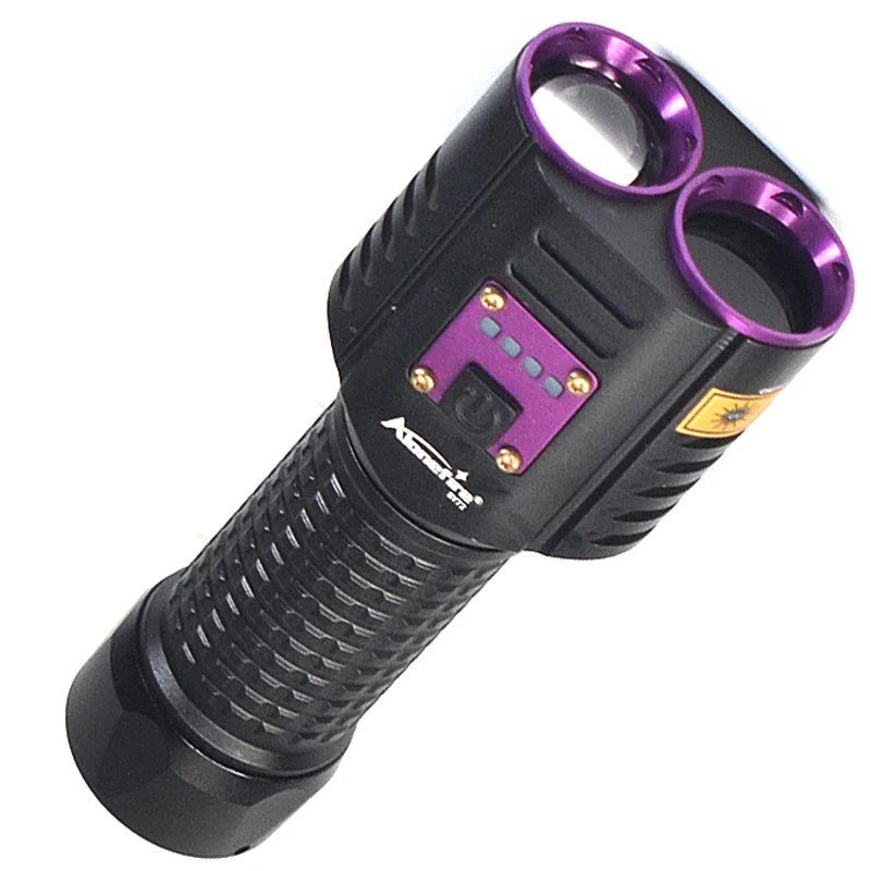 UV curing glue lamp household identification fluorescent agent purple light 365NM high power waterproof flashlight