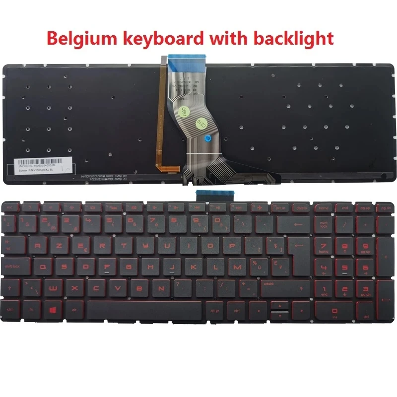 Teclado retroiluminado francés Azerty-Belgium/Reino Unido para HP Pavilion 15-AS 15T-AS 15-AX 15-AH 15-ae 15T-ae 15-BC 15-AN 15-BK 15-AB 15-AQ