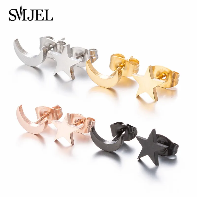 SMJEL Multiple Stainless Steel Stud Earrings for Women Girls Fashion Ballet Dinosaur Chihuahua Dog Earrings Jewelry Punk Gifts image 6