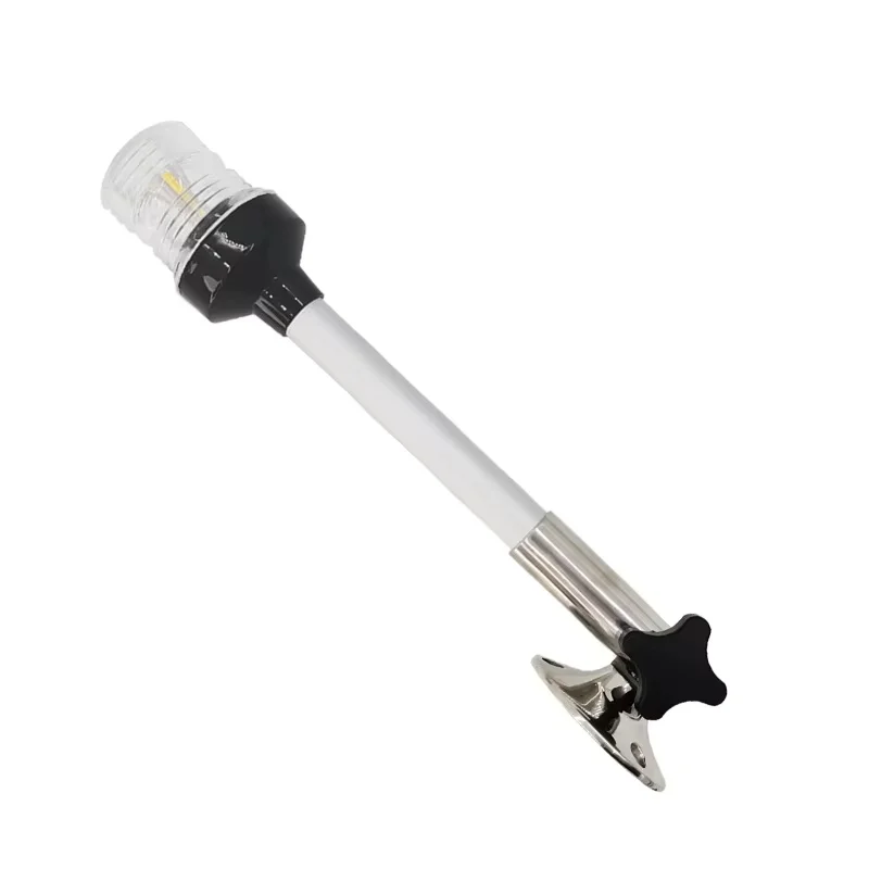 ISURE MARINE Stainless Steel Circular Base LED Navigation Light Yacht Signal Light Adjustable Angle 12-24V Marine Accessories