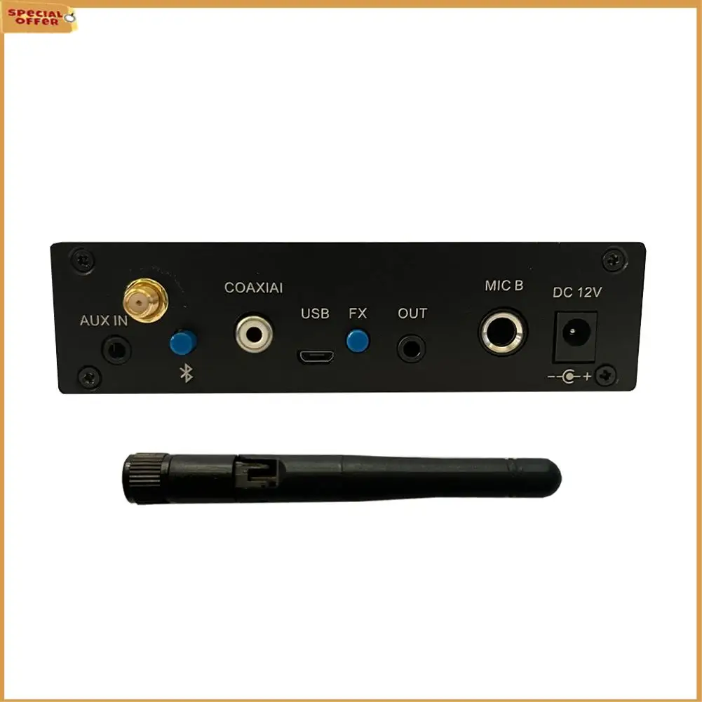 A69Z MK-88 Bluetooth Coaxial Decoder Stereo Preamplifier Audio Amplifier Mixing Board With DC 12V Power-Adapter US Plug