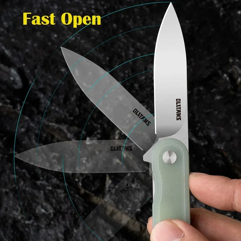 D2 Steel Blade G040 Pocket Folding Knife G10 Handle EDC Outdoor Camping Self-defense Portable Tools Flipper For Man Gift T025