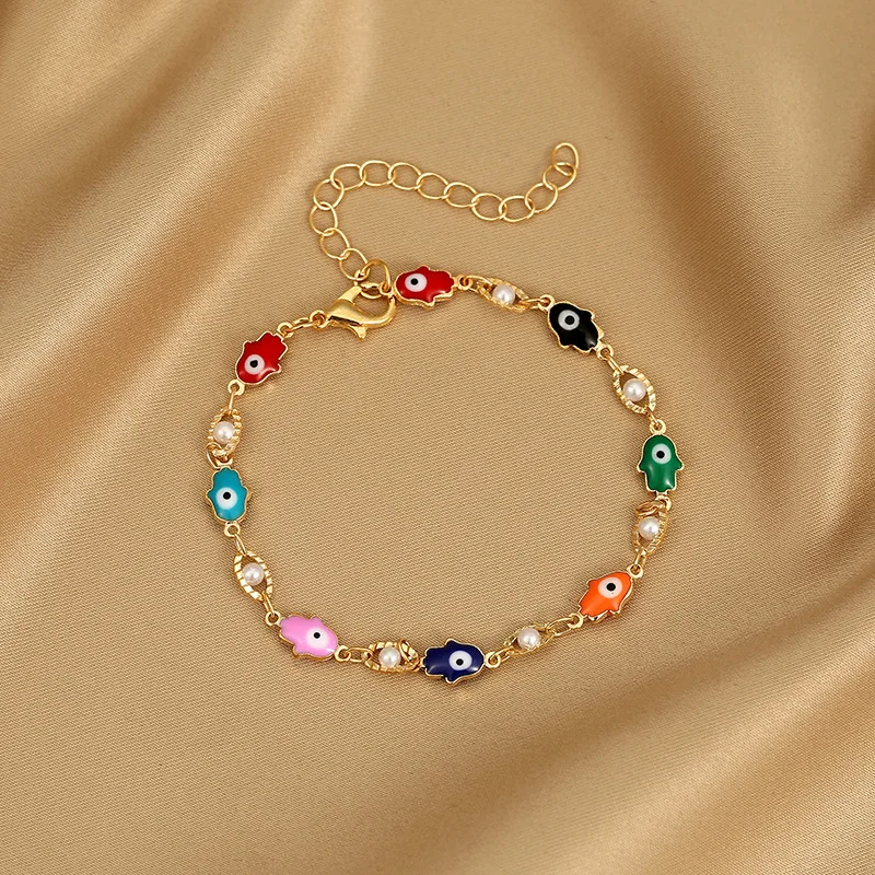 Vintage Gold Color Chain Bracelet for Women Colorful Crystal Heart Butterfly Charm Bracelet Wedding Party Fashion Jewelry Gifts