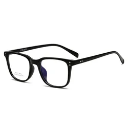 Rivet Big Square Myopic Glasses Women Men TR90 Frame Minus Lens Prescription Spectacle Diopter 0 -0.5 -0.75 -1.0 To -6.0