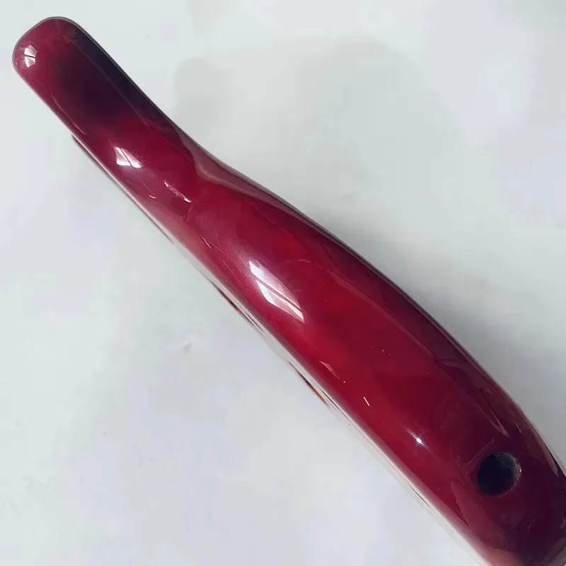 KB974 Transparent Red Color Custom Bass Body in Solid Wood Replace and DIY Right Hand Surface Damages&Dirty PJB Active Pickups - view 5