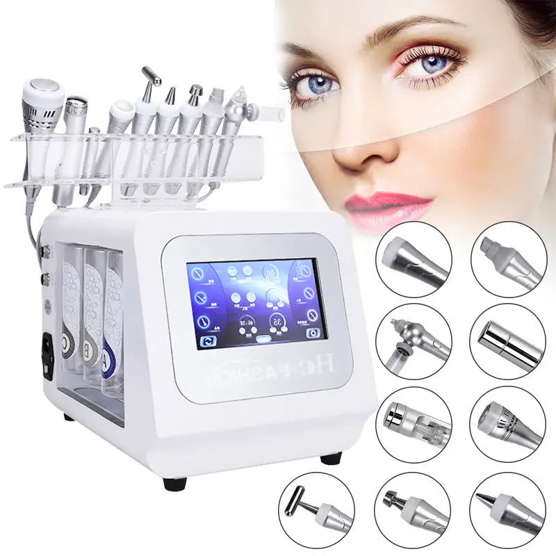 

9 IN 1 Hydrogen Oxygen Jet Small Bubble Instrument Facial Cleansing Hydration Face Lift Activate Collagen Skin Care Machine