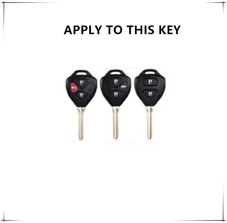 Zinc Alloy Leather Car Remote Key Fob Case Cover For Toyota 4Runner Matrix Rav4 Venza Yaris Key Shell Keychain
