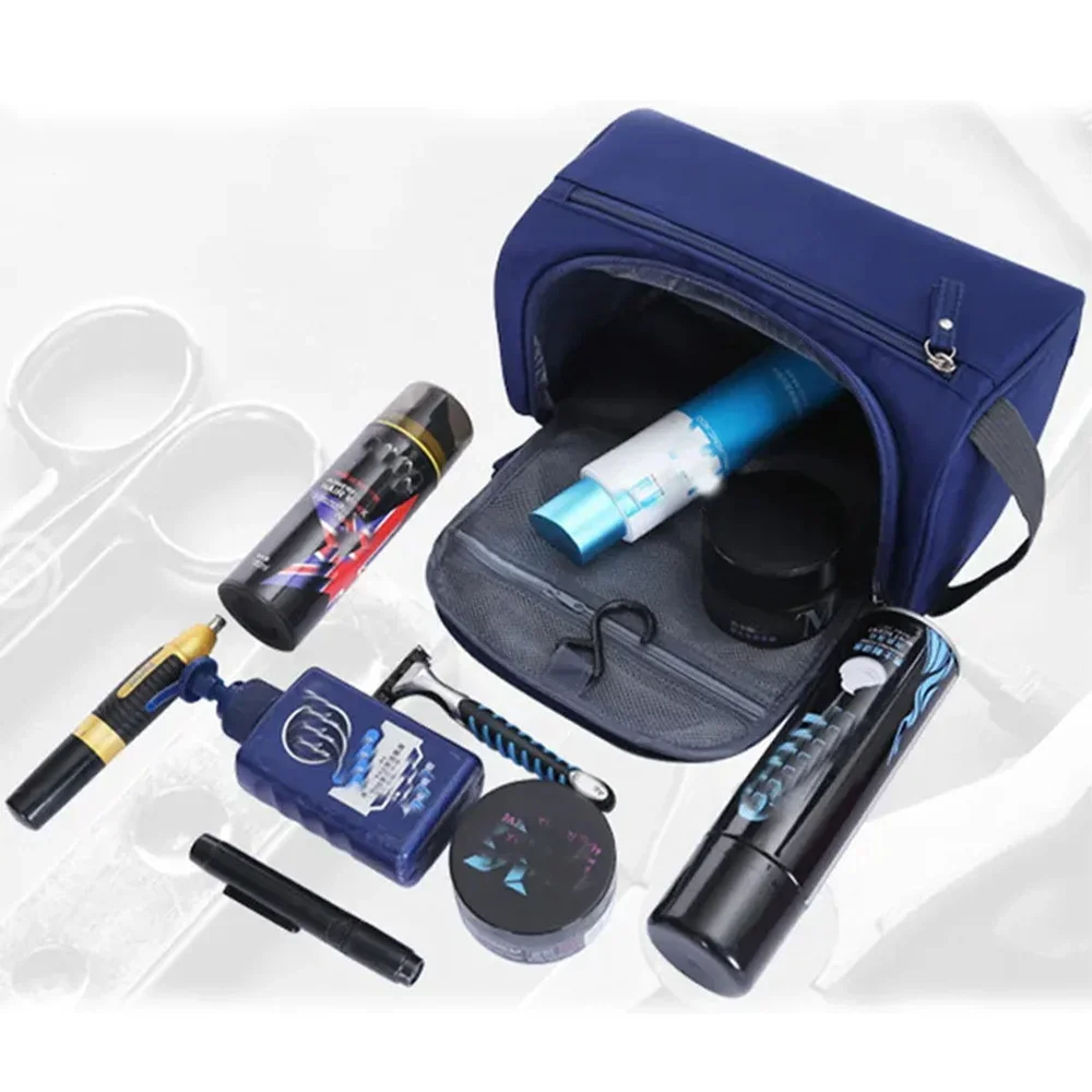 Personalized Customization Name Blue Toiletry Bag Portable Toiletry Bag High-quality Hanging Toiletry Bag Customized Product