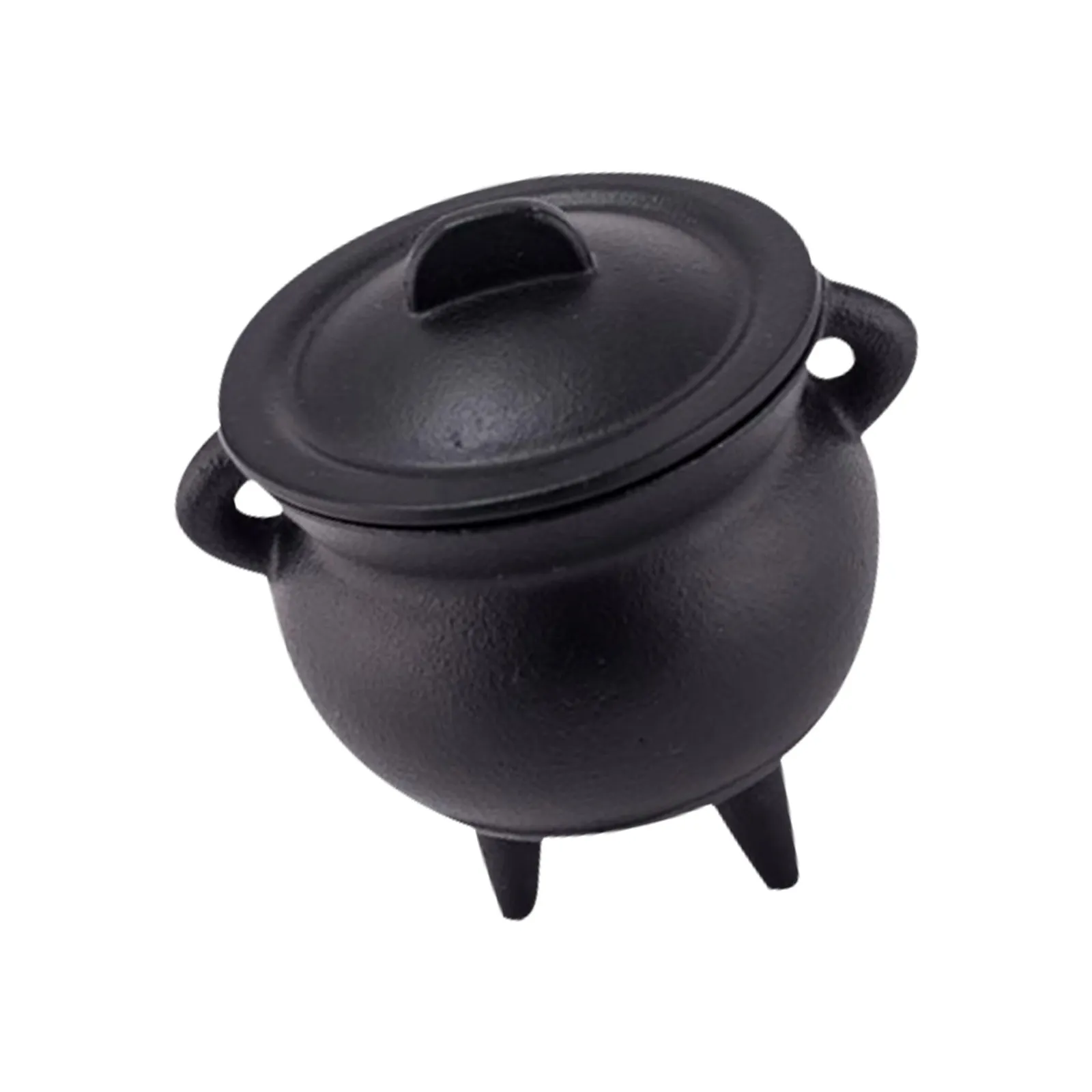 Cast Iron Incense Burner Cauldron with Lid for Sage Smudge Palo Santo Resin Tea Light Holder Witchy Home
