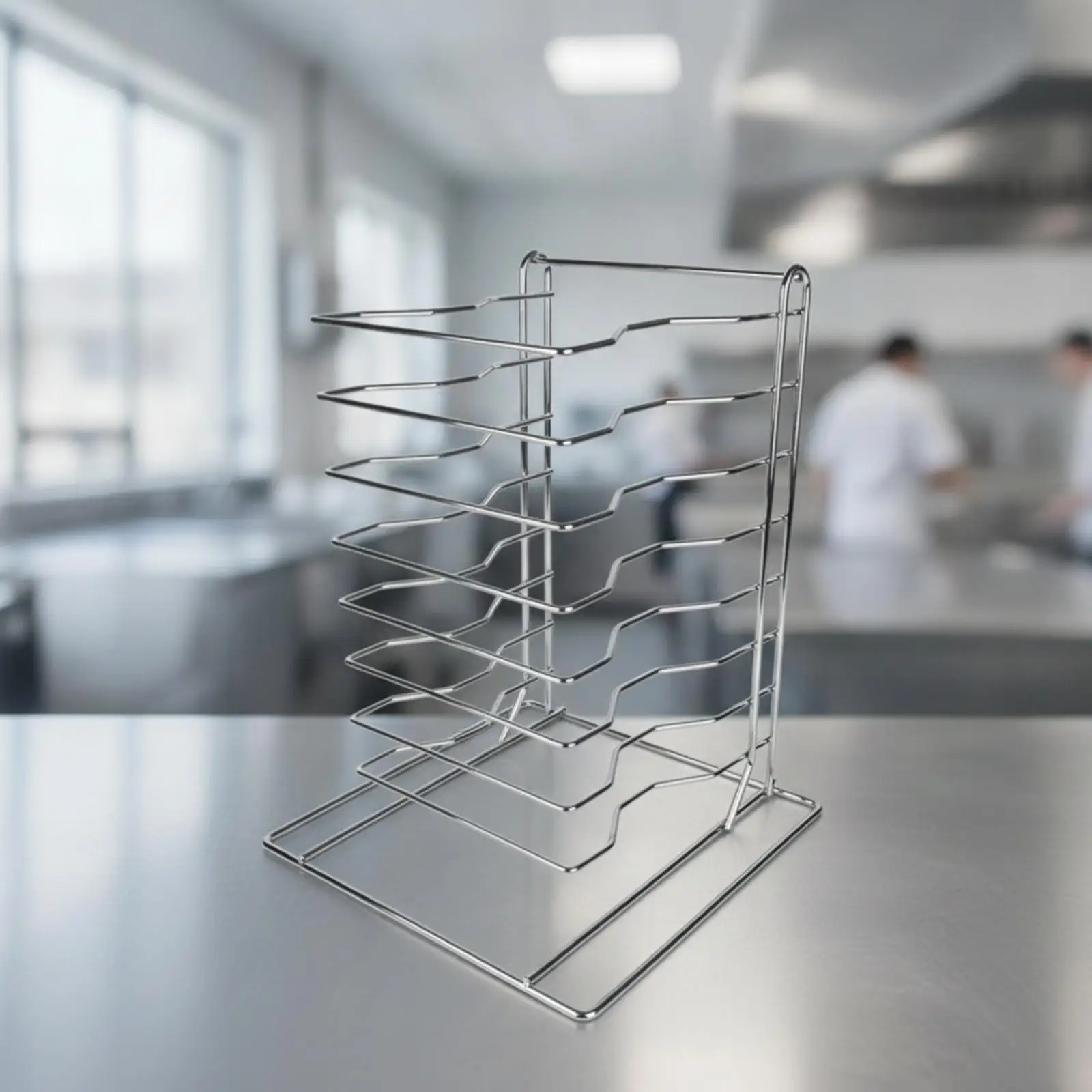 Countertop Pizza Rack No Installation Required Freestanding Wire Pizza Rack Long-Lasting Multi-Purpose for Home Bakers