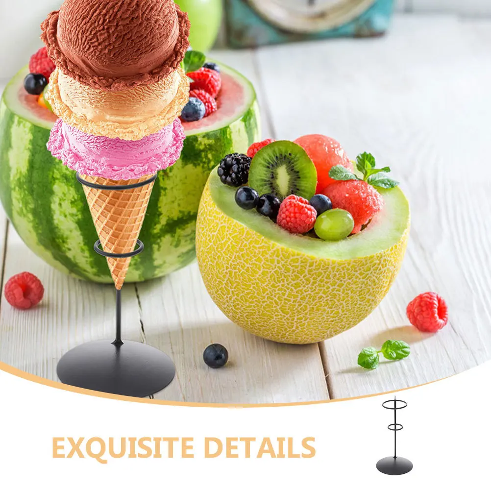 

6Pcs Ice Cream Cone Holder Stand Metal Desktop Rack for Displaying Desserts and Egg Cones Reusable Ice Cream Display Holder
