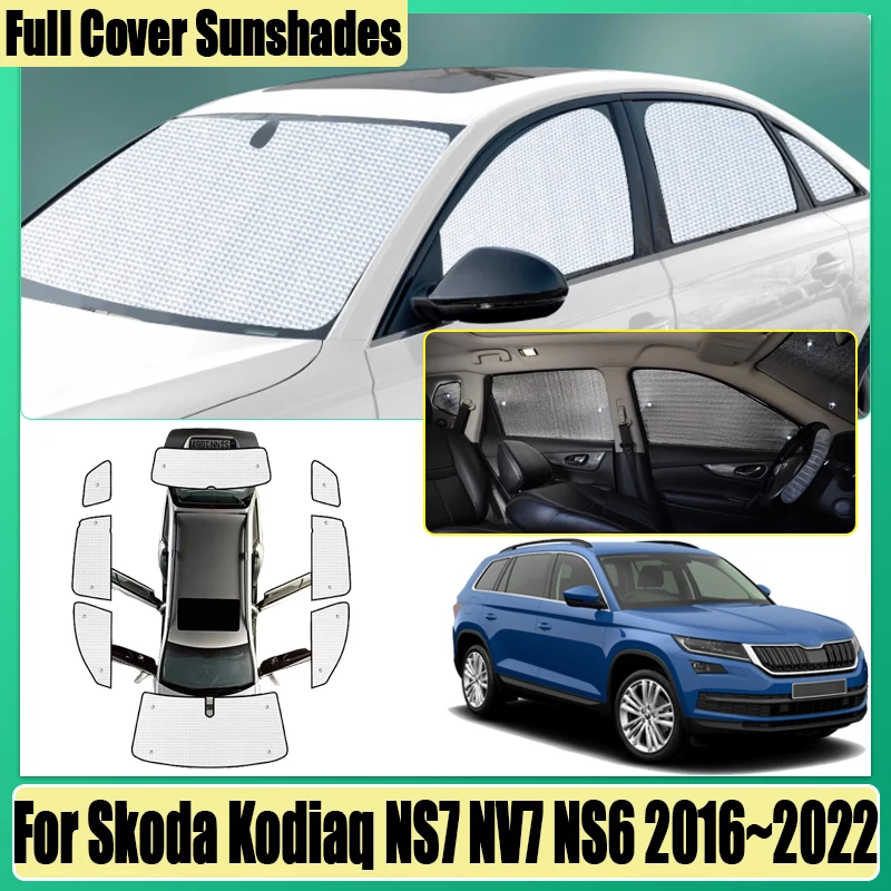 

Car Anti-UV For Skoda Kodiaq NS7 NV7 NS6 2016~2022 Full Coverage Sunshade Sun Shade Cover Car Covers Privacy Blocks Accessories