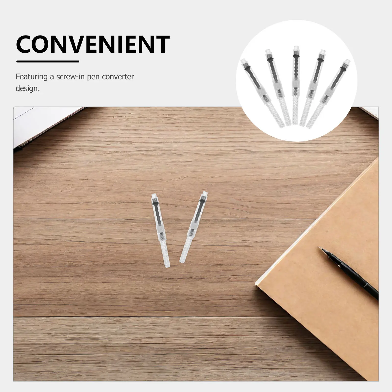 50Pcs Fountain Pen Screw Ink Converter Push Fill Ink Absorber Writing Refill Accessory Smooth Drawer 2.6mm