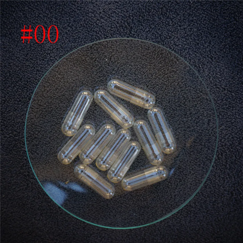 00# Lengthen 1000/5000pcs Refillable Hard Gelatin Empty Capsules Cosmetic Hollow Gelatin Capsules Joined or Separated Capsules