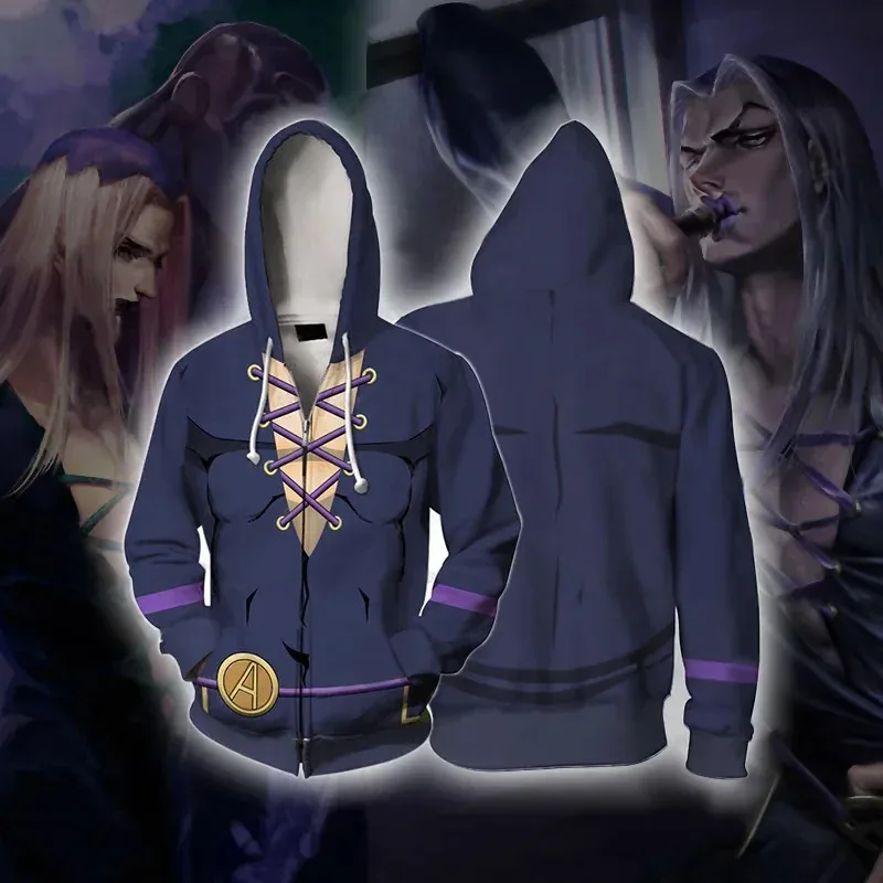 2025 New DIOCOS Anime Jojo Bizzare Adventure Kujo Jotaro PLAY Cosplay Hoodies Costumes Sweatshirts Clothes Zipper Jacket O ♥★♥☆❤
