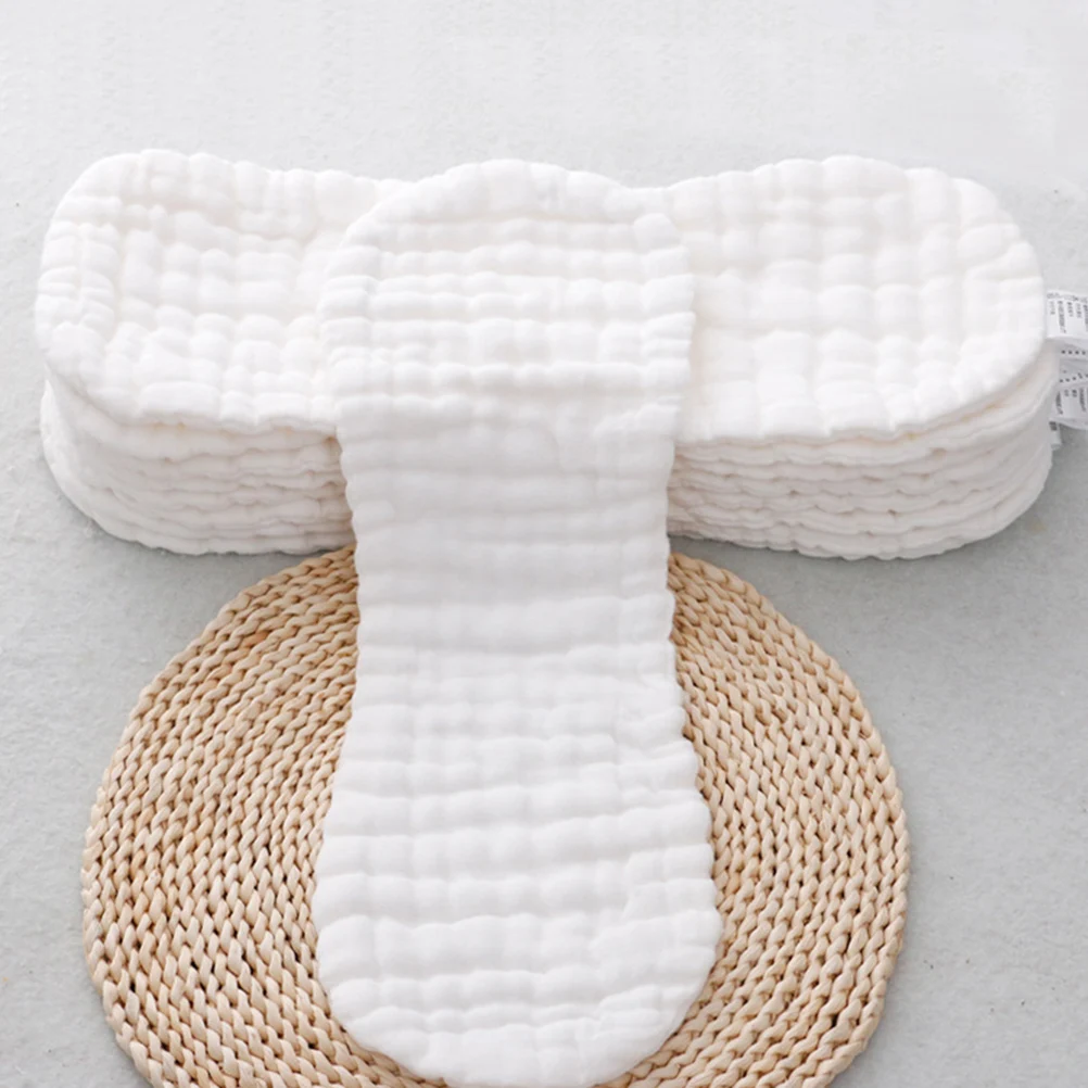 

3pcs Cotton Diapers Liners Newborn Breathable Cloth Leak Proof Baby Nappy Blanket White Small 12 Layers Travel Mat Easy