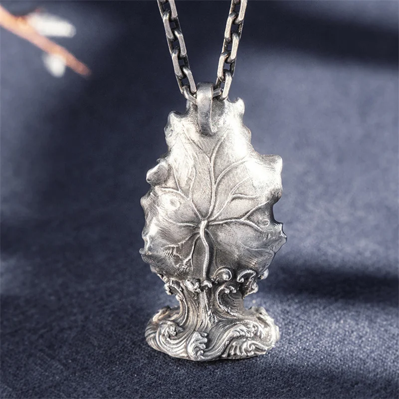 Vintage Flame Avalokitesvara Bodhisattva Pendant Necklace For Men Jewelry Blessing Amulet Necklace Men Choker Accessories
