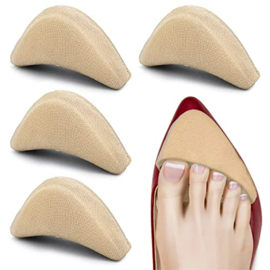 

2 Pairs Soft Sponge Adjustable Shoe Filler, Big Toe Plug Feet Brace Pads Unisex Inserts for High Heel Women Reusable Make Shoes