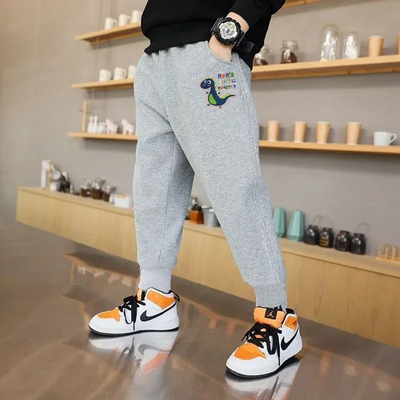 2024 Children Pants Cartoon Dinosaur Boy Sports Pants Spring Autumn Toddler Casual Kids Trousers Sweatpant for Boys Clothes