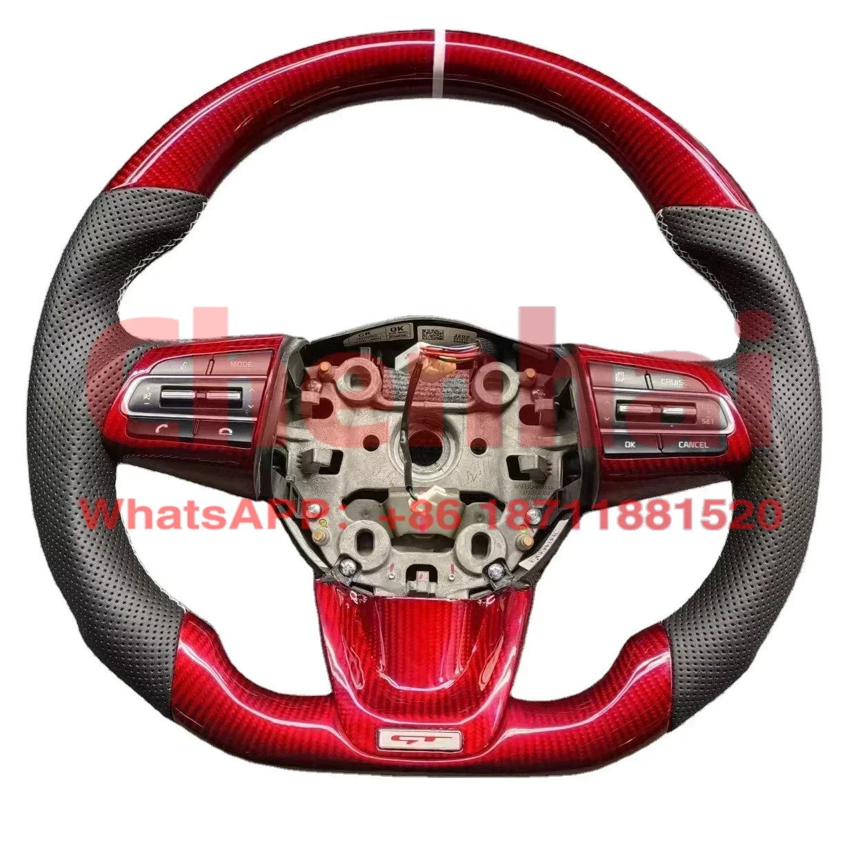 Ytcarbon For Stinger GT Carbon Fibre Auto Parts Premium Custom Real Carbon Fiber Steering Wheel