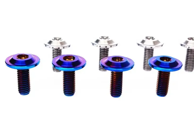 오토바이 티타늄 장식 나사 볼트, 연소 블루, Ti, 골든, GR5, M6 x 16mm, M8 x 25mm, 2 개
