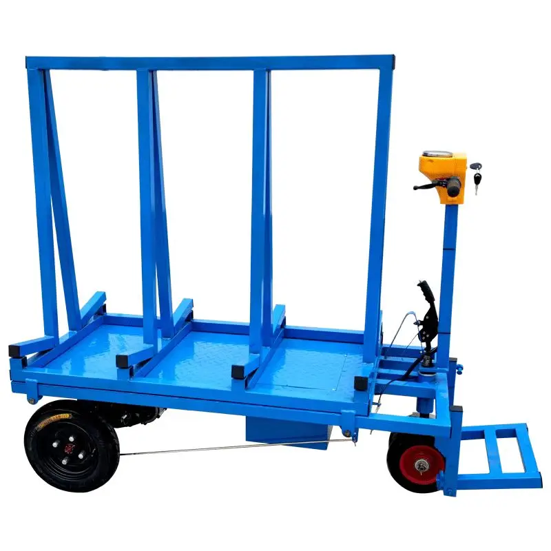 

500kg Transport Glass Trucks Electric Trolley Fitted With Glass Marble Stone Slabs L Frame Rack Cart