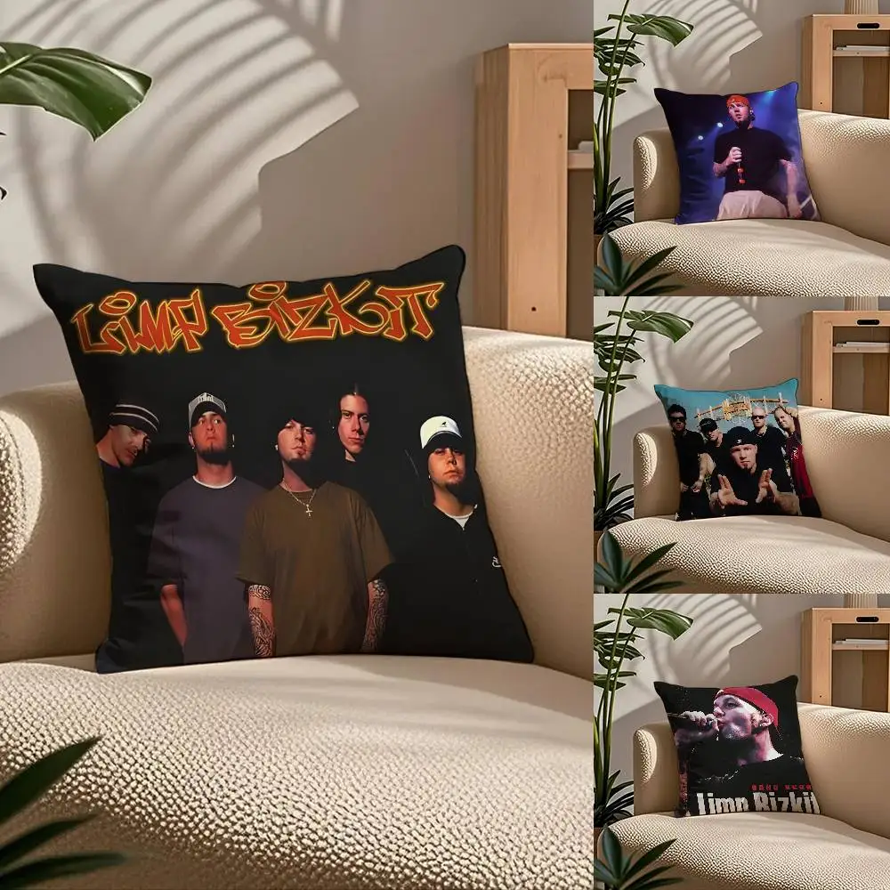 

L-Limp B-Bizkit Anime singer Pillow Case Comfort Sofa Bed Silky elegant Invisible zipper Custom Decorative cushion cover