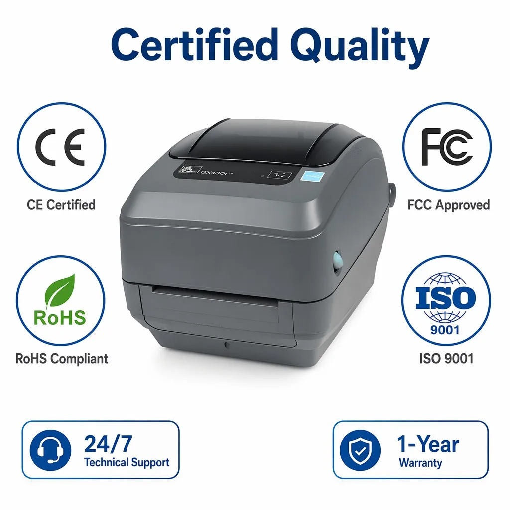 GX430T 300dpi 4inch USB Barcode Printer High Performance Thermal Transfer POS Label Waybill Receipt Sticker Stock