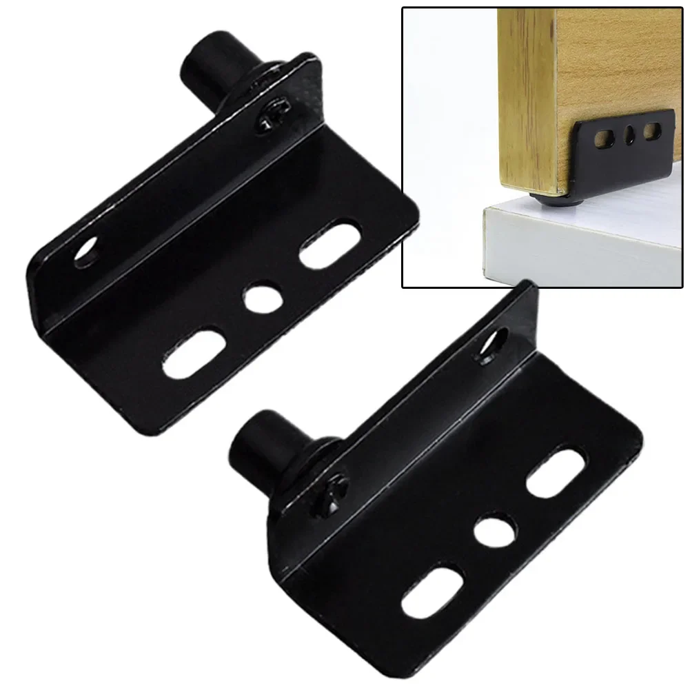 2pcs Pivot Hinges Black Heavy Duty Concealed Shaft Door Hinges With Bushing For Wooden Doors Cabinet Furniture Cabinet Wardrobe