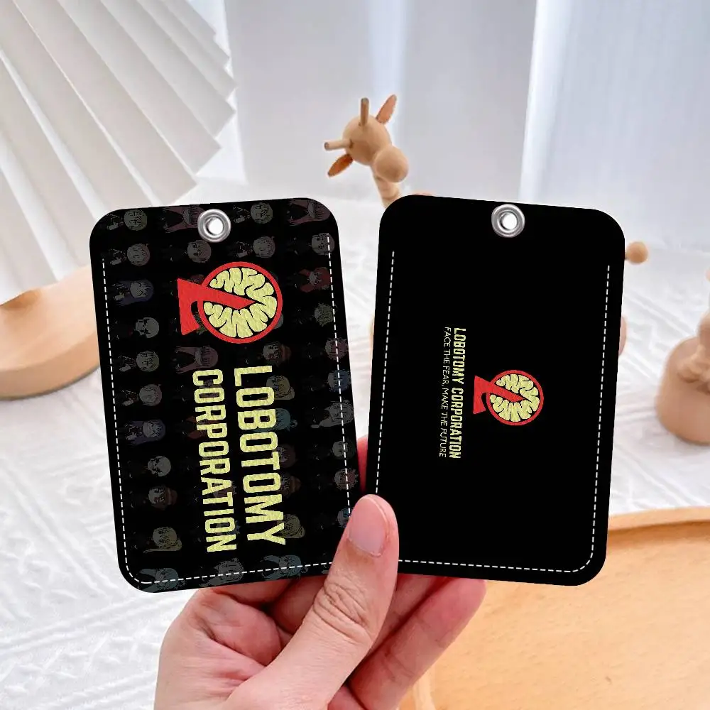 Game Lobotomy Corporation Rectangle Keychain Card Holder, Badge Credit Card Holder, Student ID Card Holder, Bus Cards Cover