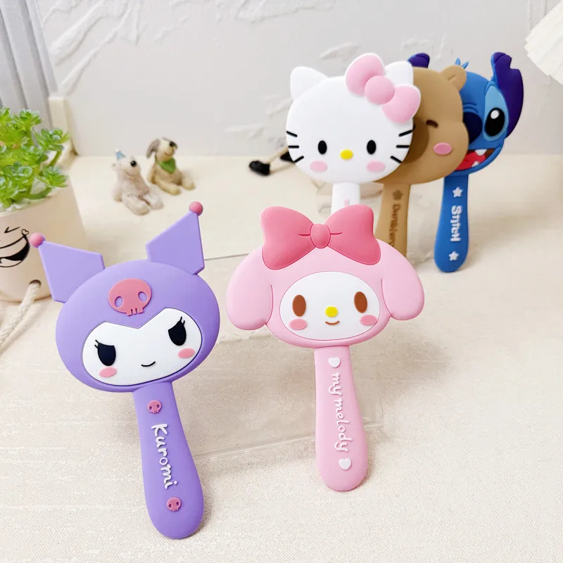 PVC Silicone Cartoon Handheld Mirror Shaped Makeup Mirror