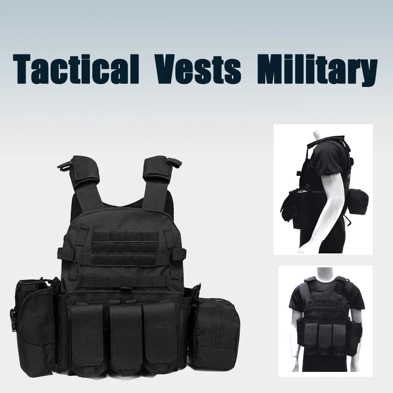 

Military Plate Carrier Vest Tactical Armor Adjustable Training Gear Tactical Bullet Proof Vest For Outdoor Hunting Camping