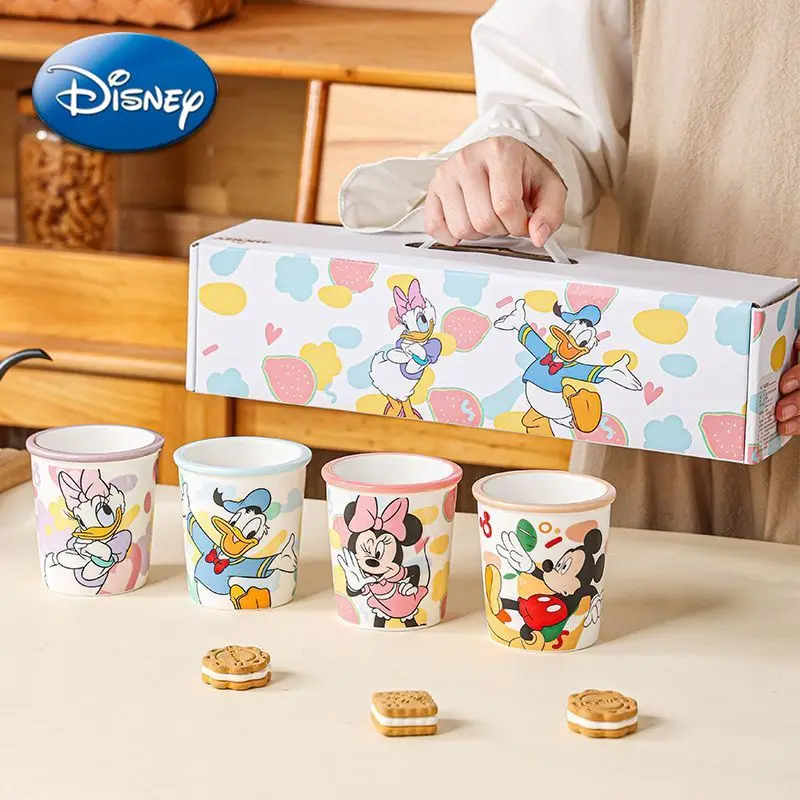 

Disney cute mickey daisy Ceramic Cup Children's Gift Tableware Set Gifts Household Water Cup Coffee Milk Mug Ice Cream Cup