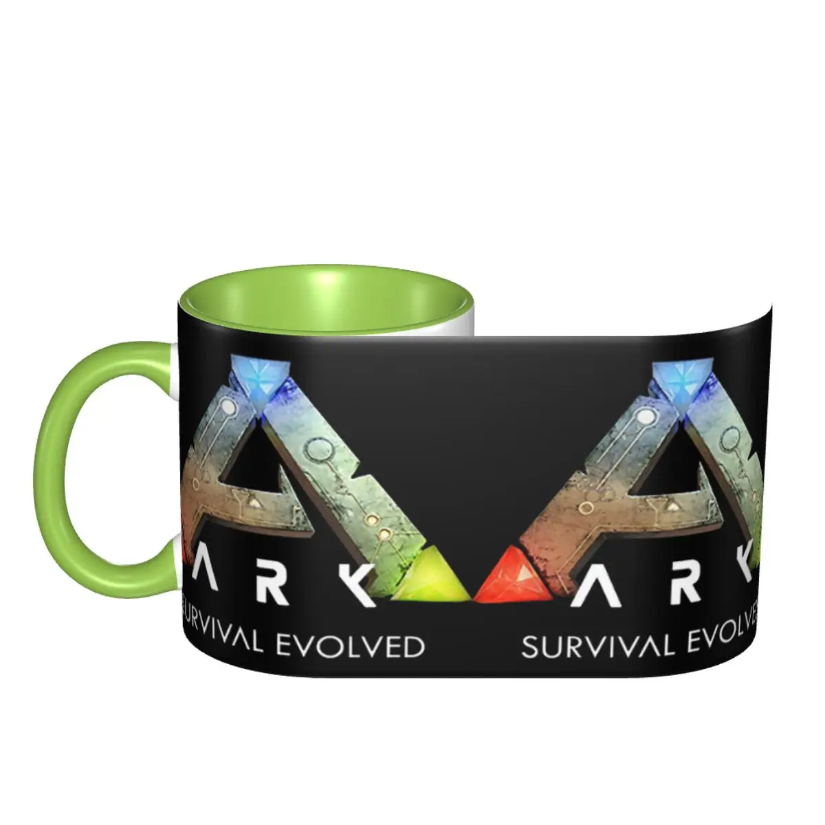 Tasse noire Ark Survival Evolved, tasses à café en céramique amusantes, tasses à thé, tasses à lait, articles de boisson, cadeaux pour amis, personnalisable DIY