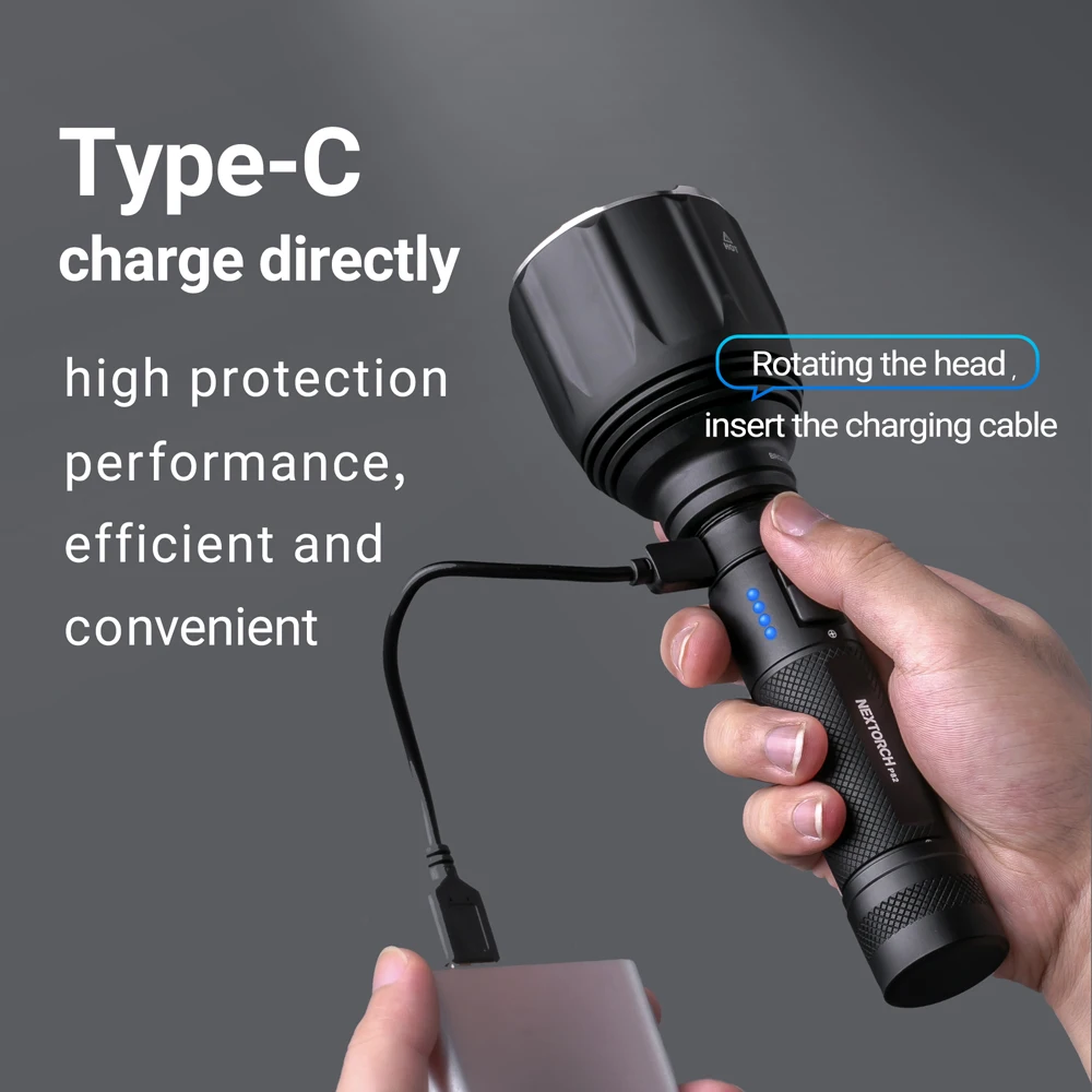 Rechargeable 1000 m Long Range Distance Torch Light  Outdoor Camping Tactical Flashlight Waterproof