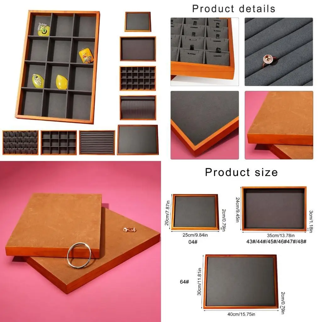 

P9FE Stackable Jewelry Organizers with Compartments Elegant Home Decoration