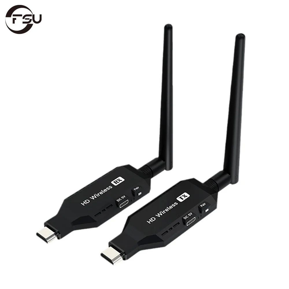 FSU 50M Wireless Transmission Video Transmitter and Receiver HDMI-compatible Extender Display Adapter Cable Screen Mirror