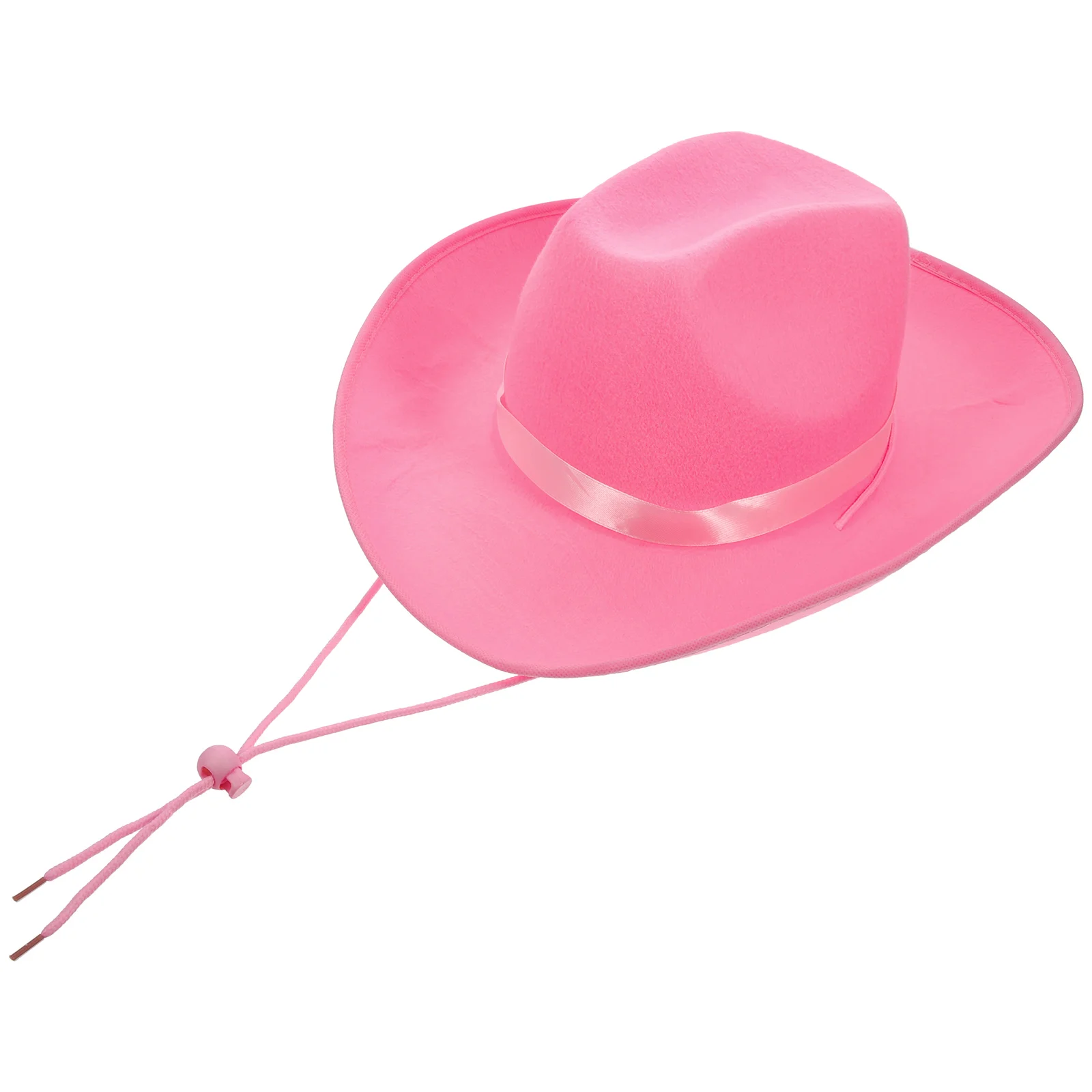 

Pink Cowboy Hat Kids Western Style Cowgirl Costumes Headgear Felt Decor Adult Party Miss Hats for